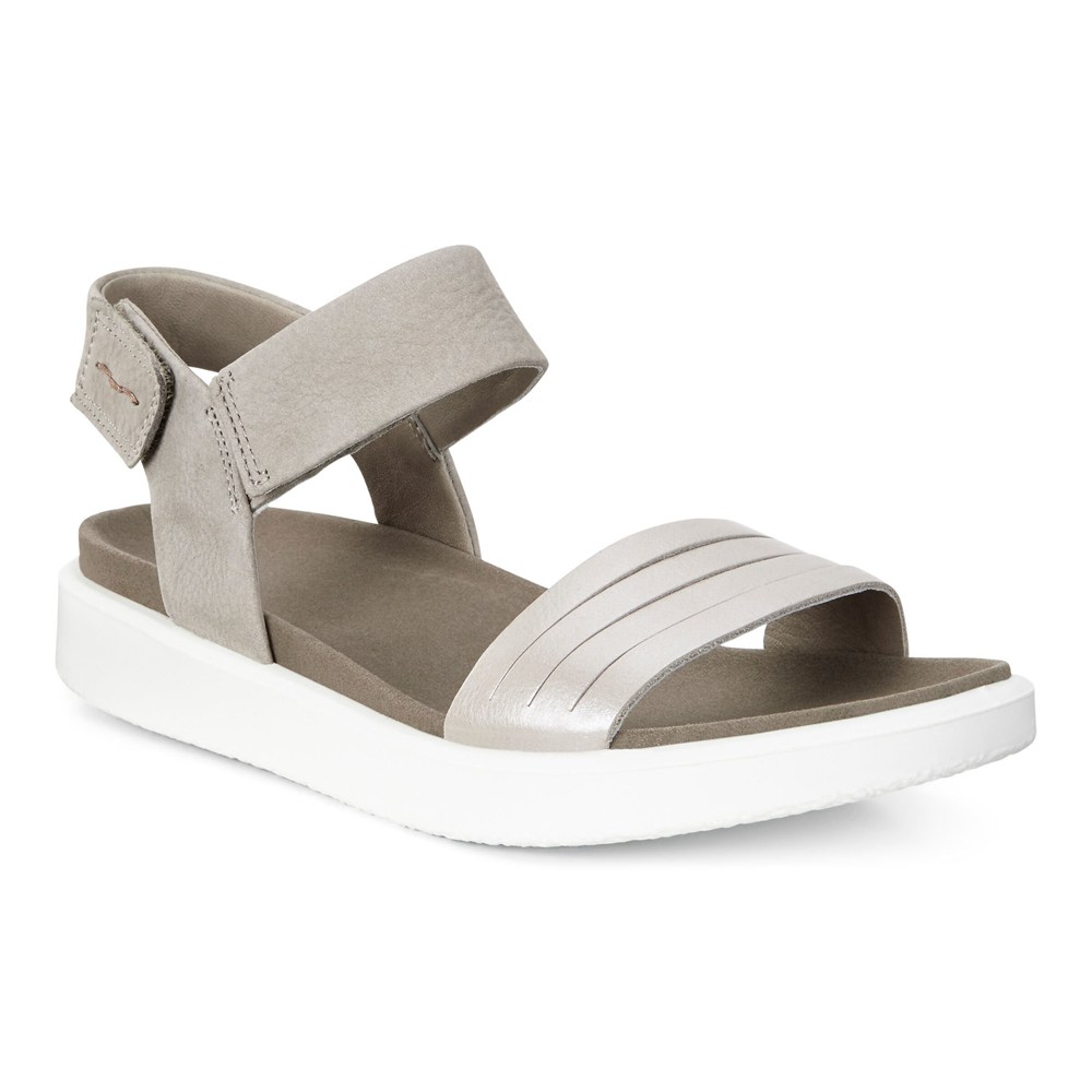 ECCO Womens Sandals Grey - Flowt Flat - MZW-450987